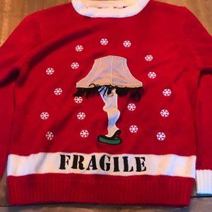 "Fragile" Christmas Story sweater